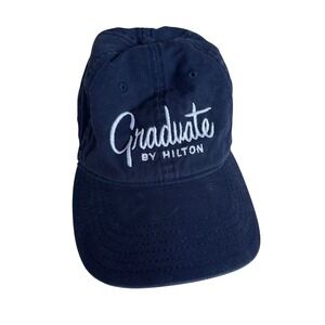 Graduate by Hilton Baseball Cap Hat Otto Navy Blue Embroidered‎